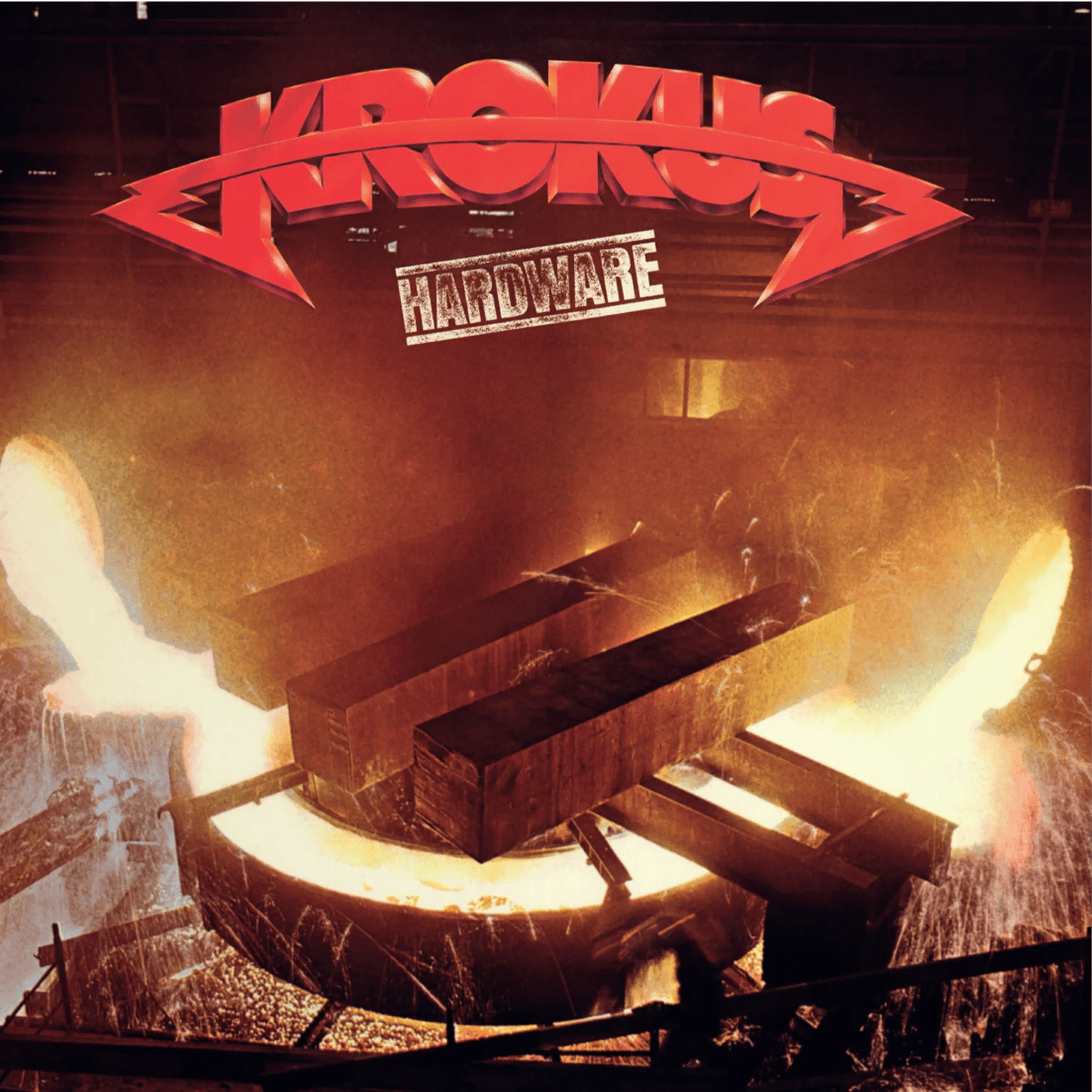 Krokus Hardware 1981 album on limited edition red vinyl numbered to 666 copies