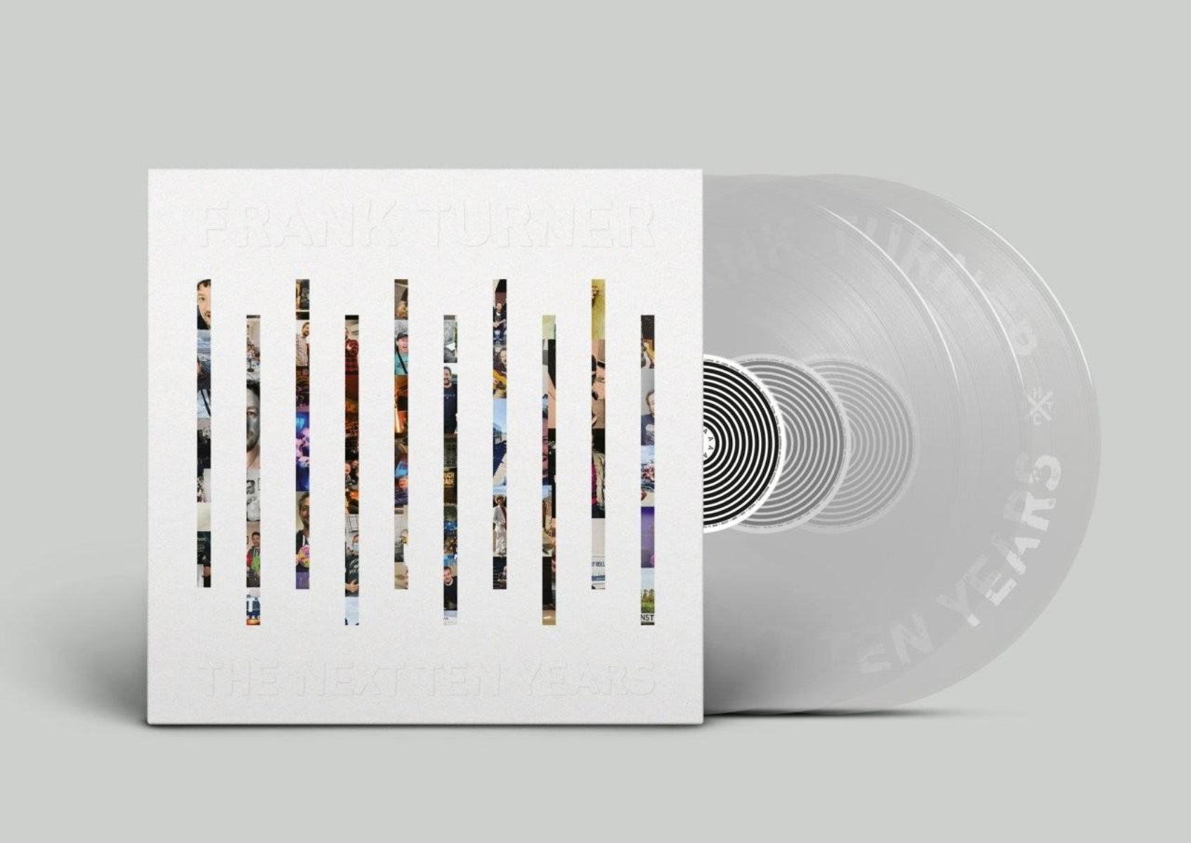 The Next Ten Years 3LP clear vinyl box set by Frank Turner album cover artwork