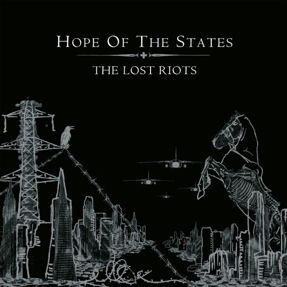 The Lost Riots debut album on battered metal colour vinyl with silver foiled sleeve