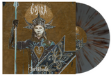 Front cover of Gojira Fortitude album on grey and brown splatter vinyl 2021 release