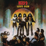 KISS Love Gun album on limited edition Tangerine/Aqua Splatter vinyl