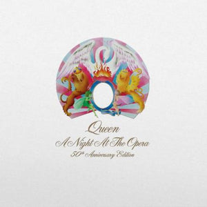 Queen A Night At The Opera 50th Anniversary on 180g clear vinyl with gold labels
