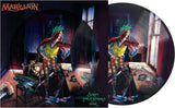 Close-up of Marillion vinyl LP featuring hits “He Knows You Know” and “Garden Party”
