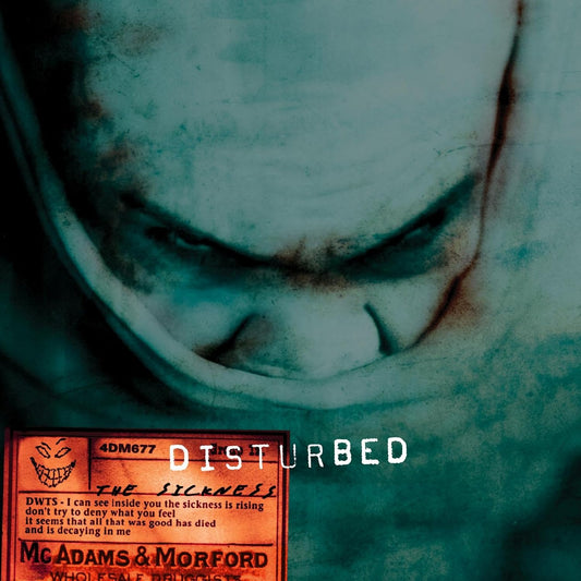 Disturbed debut album 25th anniversary green vinyl featuring “Down With the Sickness”