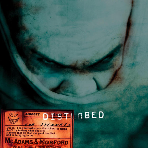 Disturbed debut album 25th anniversary green vinyl featuring “Down With the Sickness”