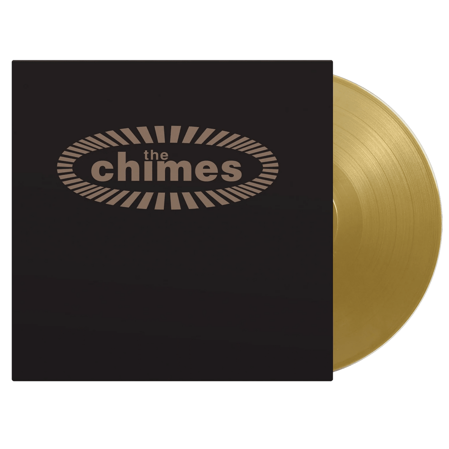 Close-up of The Chimes gold vinyl pressing with collectible insert