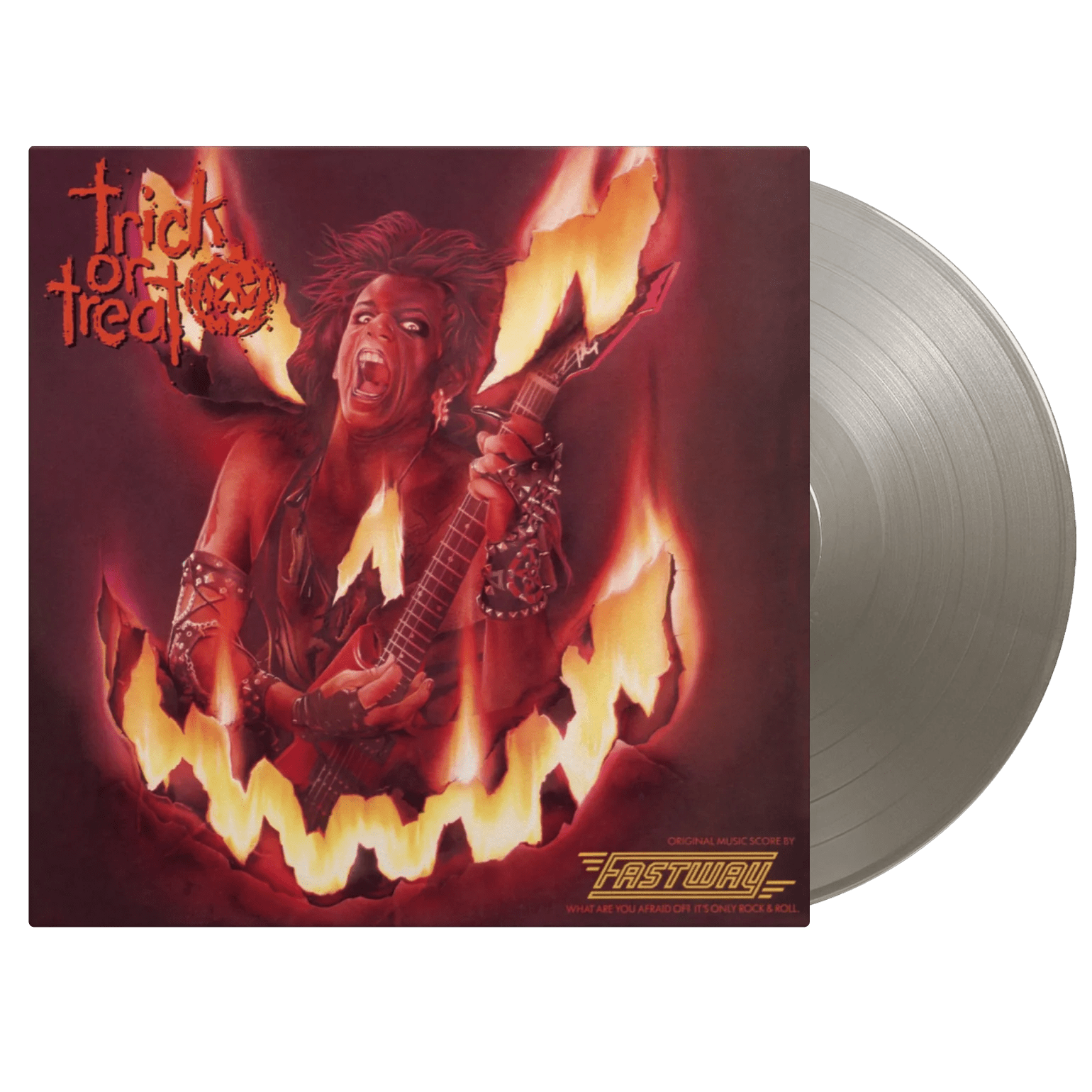 Limited silver vinyl pressing of Trick or Treat 1986 soundtrack