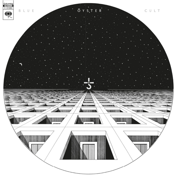 Blue Öyster Cult debut album cover with iconic artwork and psychedelic rock imagery
