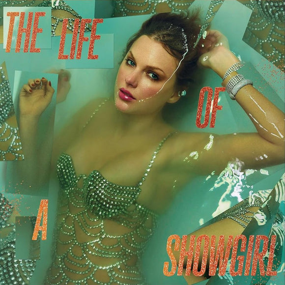 Taylor Swift The Life Of A Showgirl LP on orange glitter vinyl in gatefold sleeve