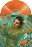 Deluxe orange glitter vinyl LP of Taylor Swift The Life Of A Showgirl album