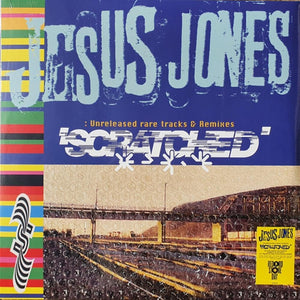 Jesus Jones RSD exclusive Japanese compilation vinyl cover with blue and yellow marbled discs