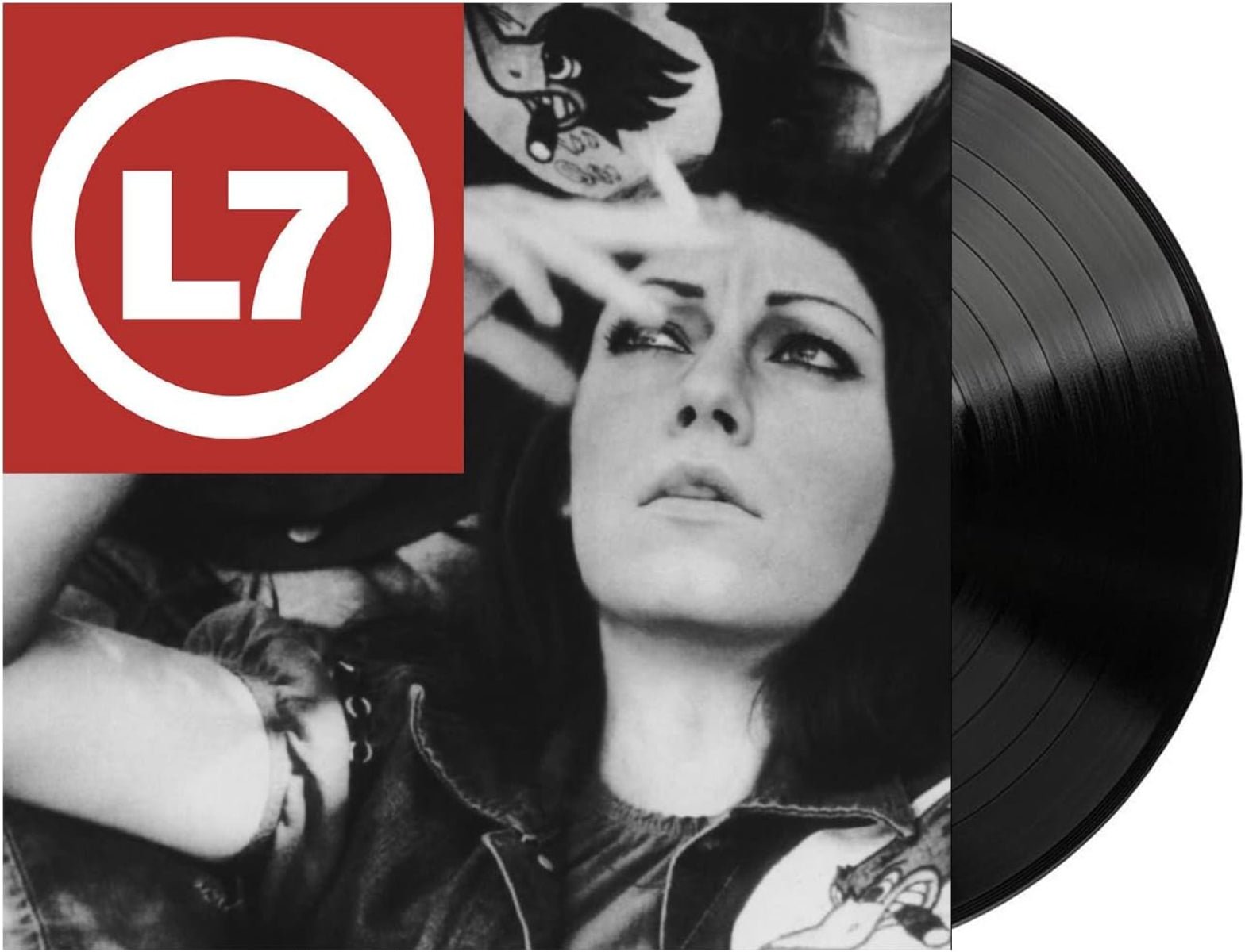 1996 L7 album The Beauty Process Triple Platinum LP artwork showcasing raw grunge aesthetic