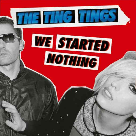 The Ting Tings We Started Nothing album cover featuring bold red artwork and duo imagery