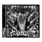 The Great Satan by Rob Zombie cover art showcasing fiery metal and horror motifs