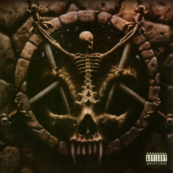 Front cover of Slayer – Divine Intervention  LP featuring the band’s dark artwork and logo.