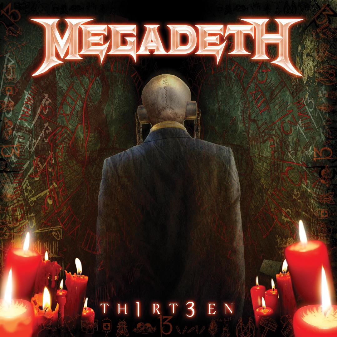 Th1rt3en by Megadeth, a 2011 thrash metal album, dark and heavy classic.