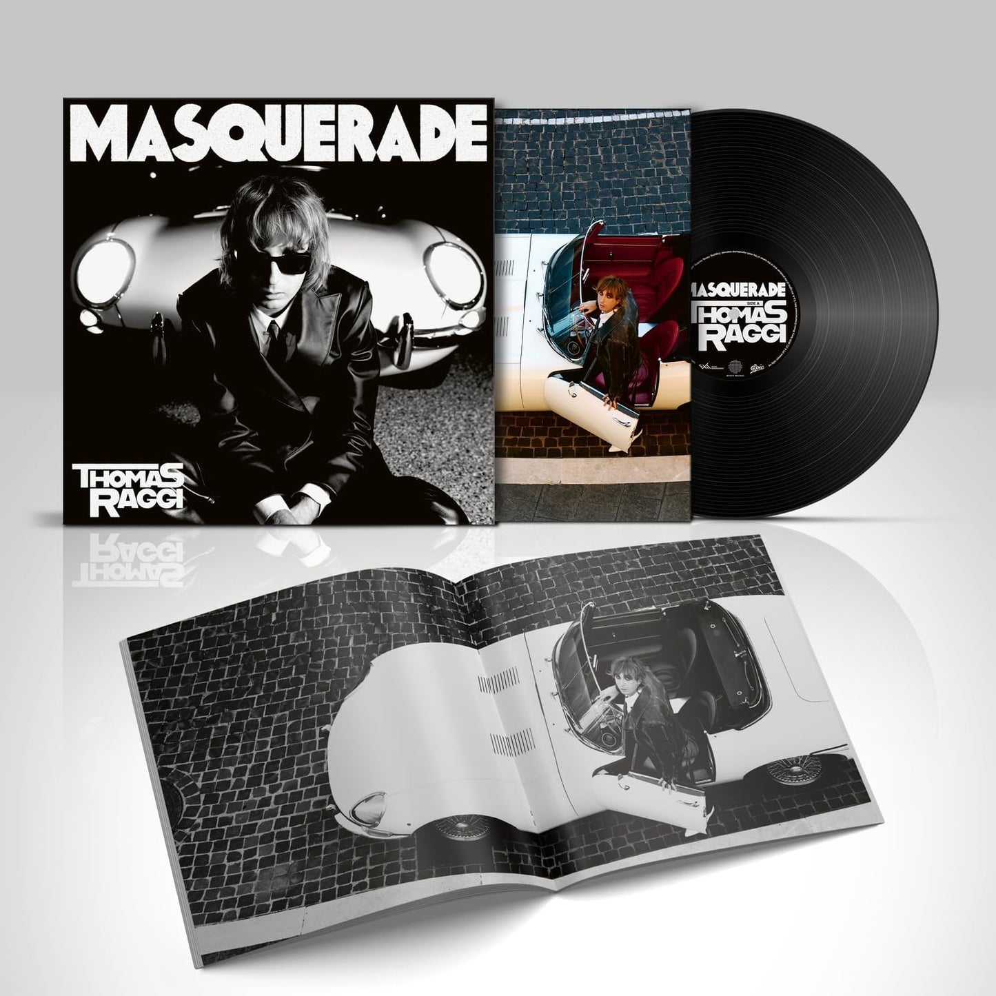 Masquerade artwork featuring Thomas Raggi of Måneskin in dramatic visuals