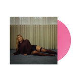 Close-up of Hilary Duff album artwork highlighting striking colours and clean design.