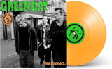 Limited edition neon orange vinyl of Green Day’s Warning album cover