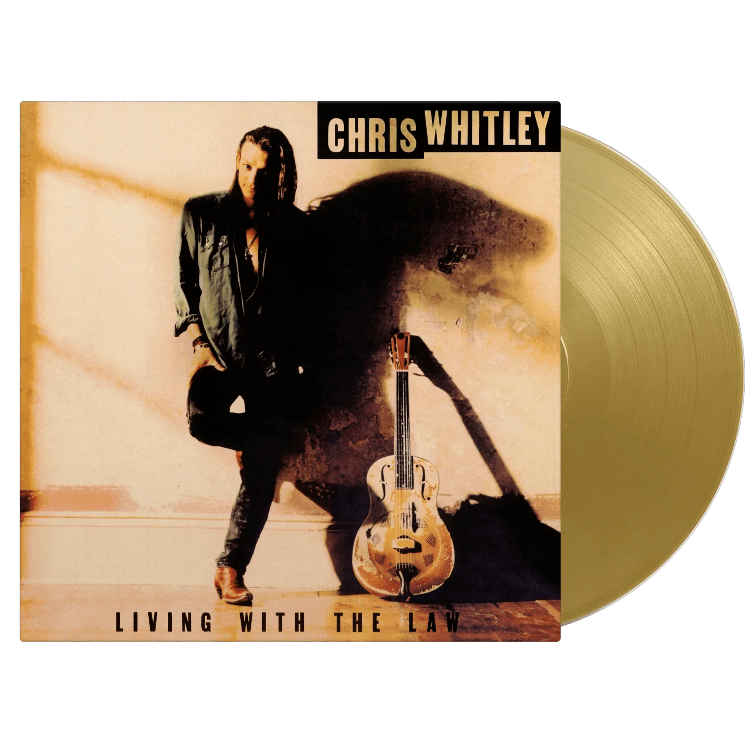Gold coloured vinyl edition of Chris Whitley’s Living with the Law album. 