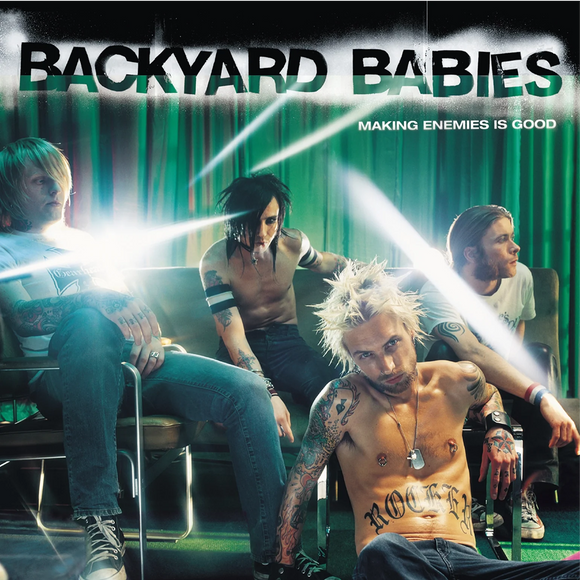Backyard Babies Making Enemies Is Good silver and black marbled vinyl with booklet. 