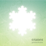 Cranes Particles & Waves vinyl LP on crystal clear blue and white marbled vinyl.