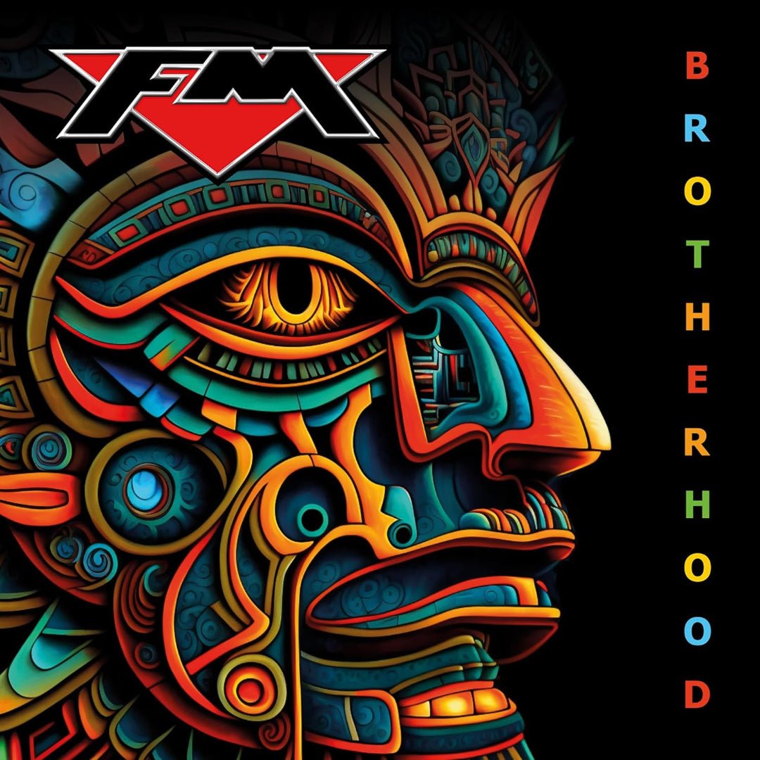 FM Brotherhood 2 LP set album artwork with bold melodic rock design