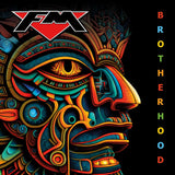 FM Brotherhood 2 LP set album artwork with bold melodic rock design