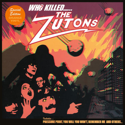 The Zutons Who Killed… orange vinyl album artwork