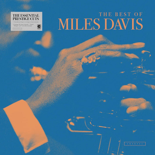 Close-up of The Best Of Miles Davis release highlighting classic jazz era design.