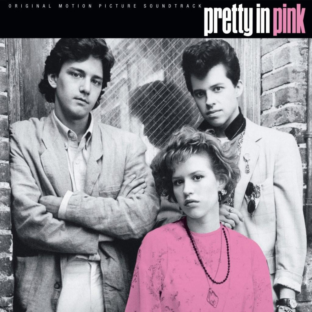 Pretty In Pink soundtrack LP sleeve featuring classic 1980s film artwork.