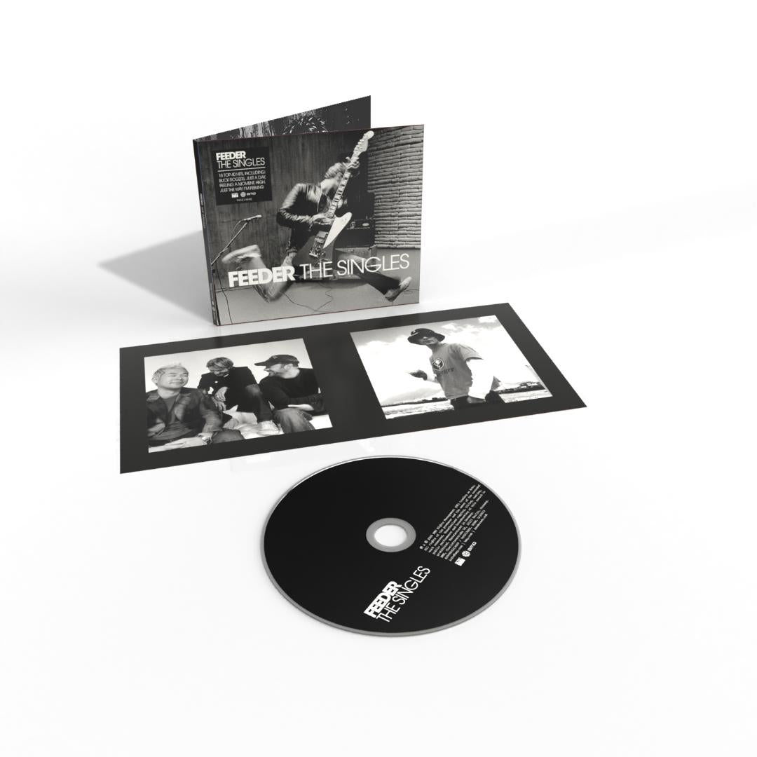 The Singles by Feeder CD showing front cover and bold graphic design.