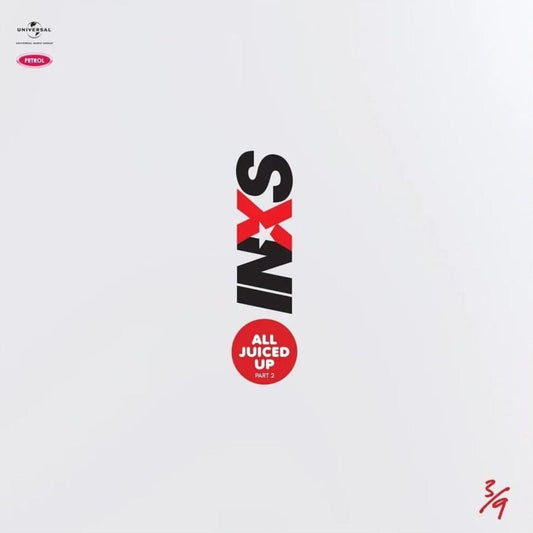 INXS All Juiced Up Part Two red vinyl LP featuring compilation artwork sleeve