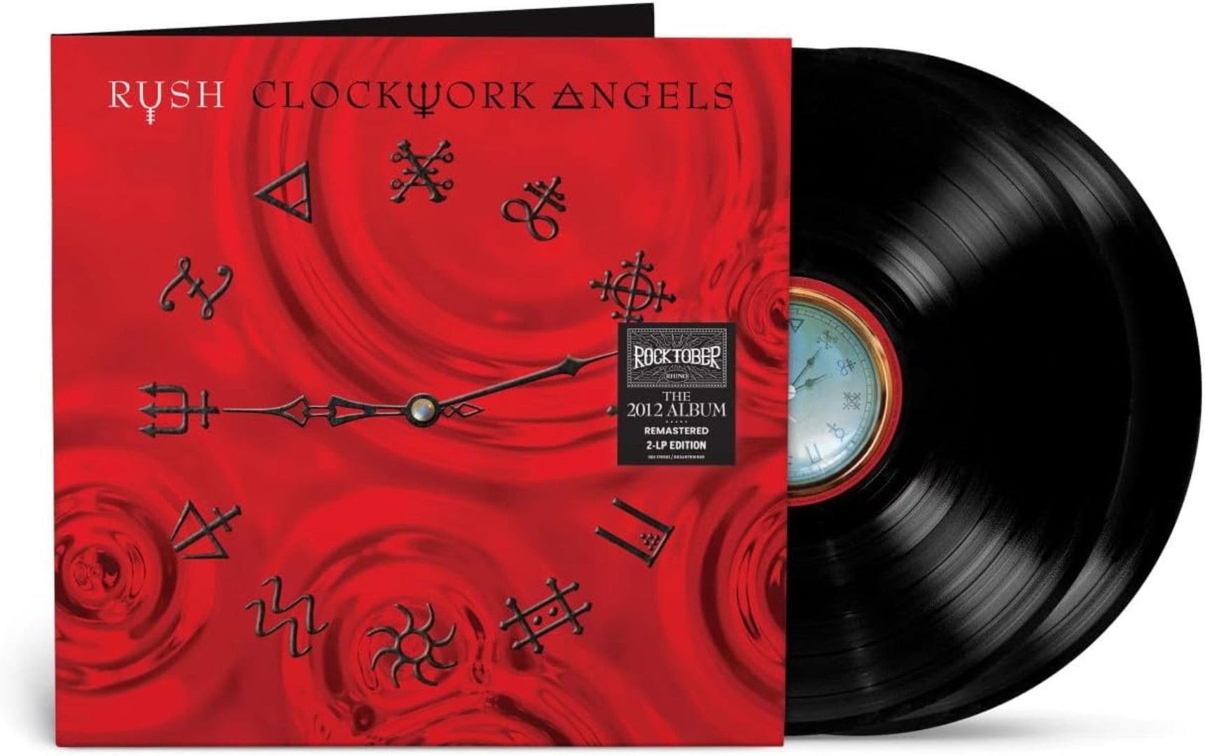 Clockwork Angels album by Rush on 2 LPs featuring progressive rock masterpieces