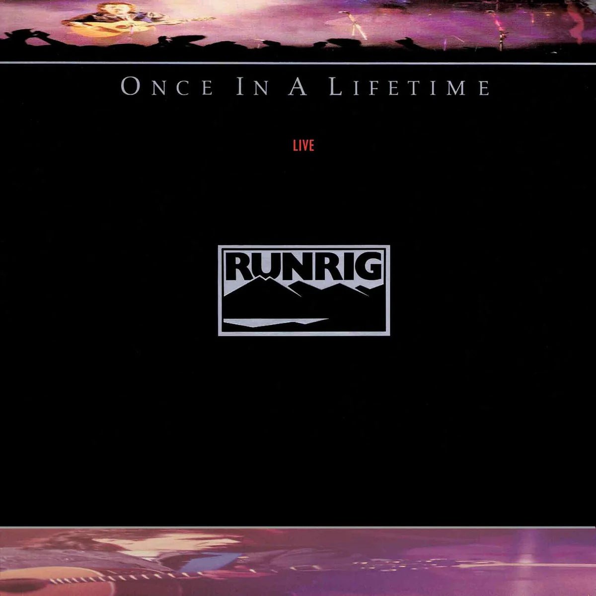 Runrig Once In A Lifetime live album clear vinyl LP cover artwork image