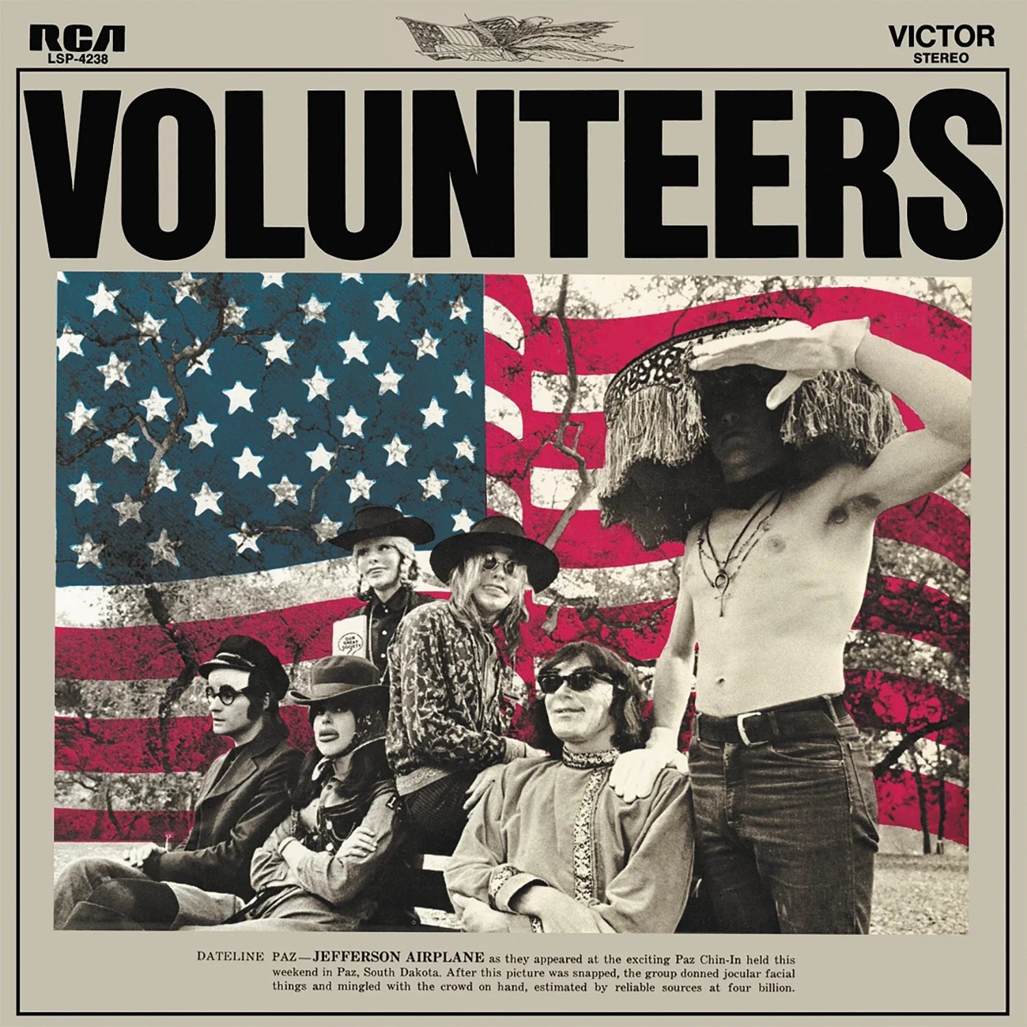 Jefferson Airplane Volunteers limited numbered blue vinyl LP psychedelic rock album