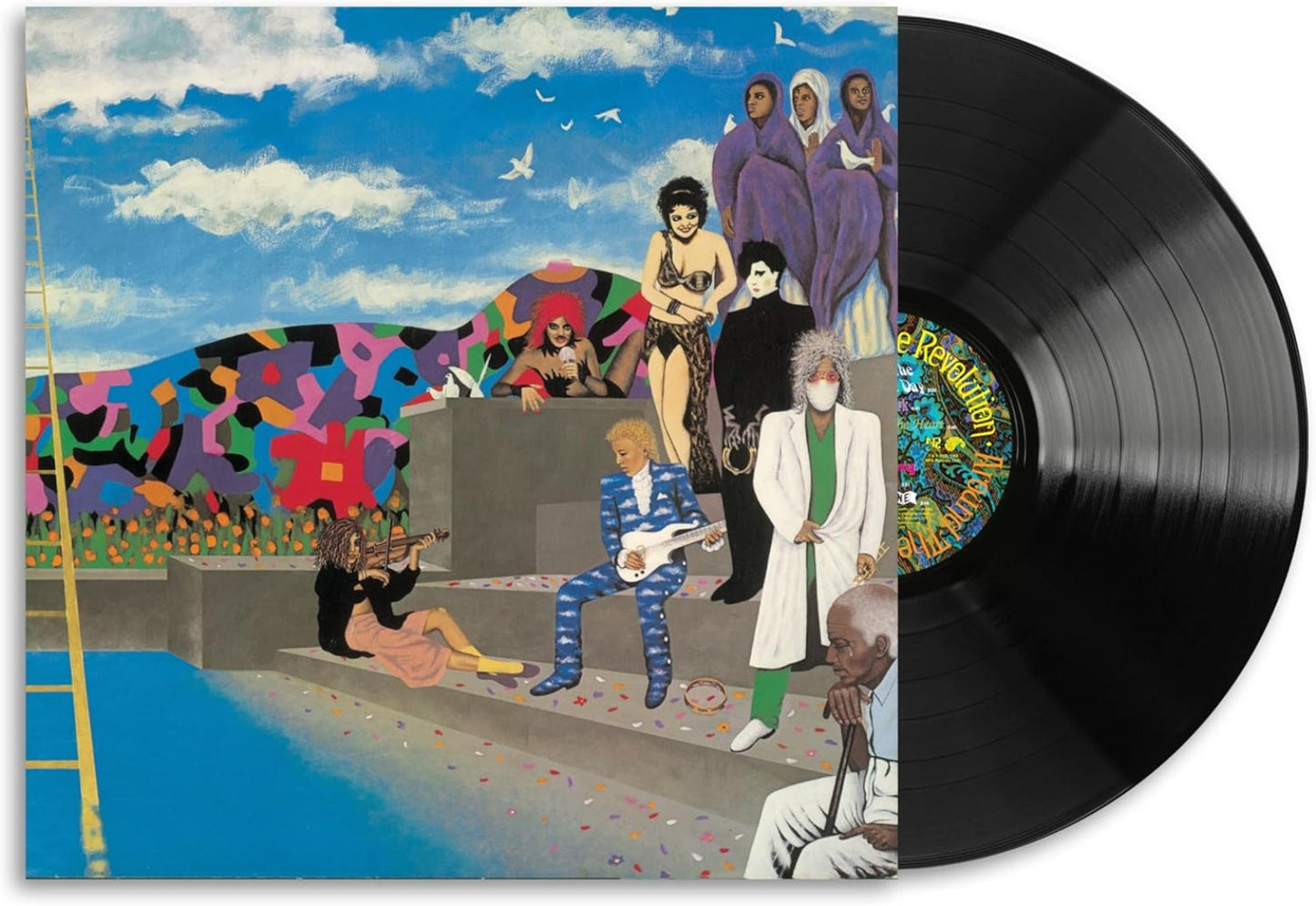 Around The World In A Day by Prince vinyl sleeve colourful illustrated cover art
