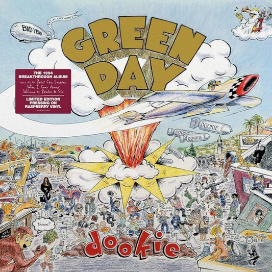 Dookie by Green Day LP showing coloured vinyl record and classic cover