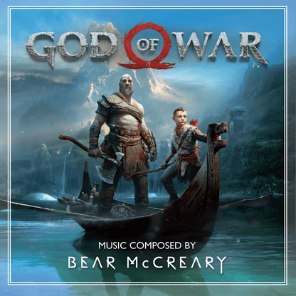 God Of War soundtrack LP turquoise vinyl Bear McCreary game score album cover art