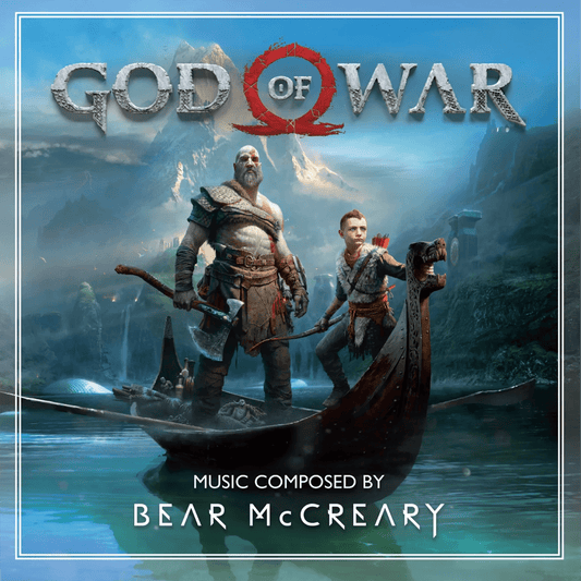 God Of War soundtrack LP turquoise vinyl Bear McCreary game score album cover art