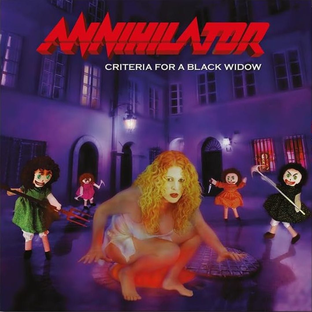 Annihilator Criteria For A Black Widow album cover classic thrash metal artwork