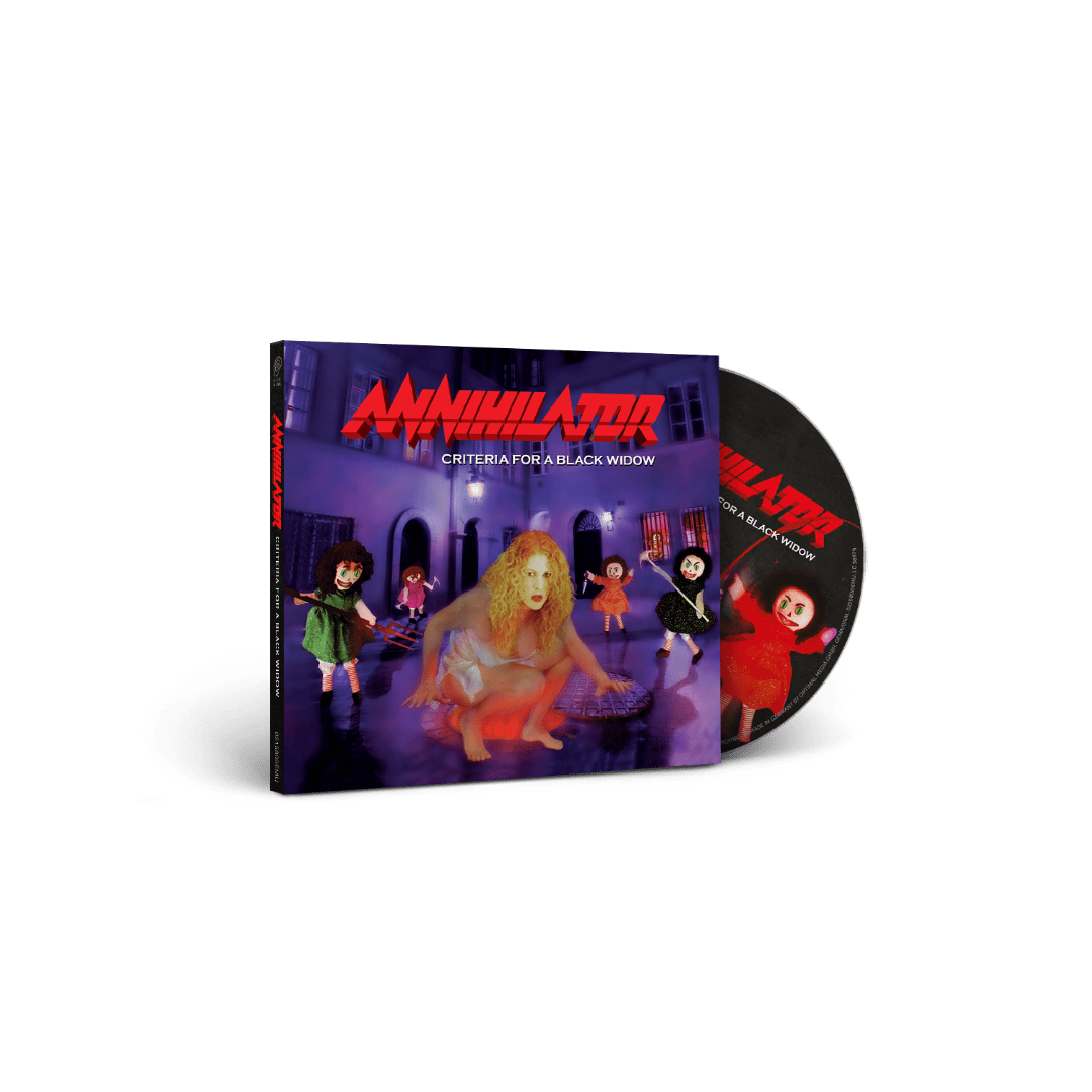 Annihilator thrash metal album Criteria For A Black Widow front cover image