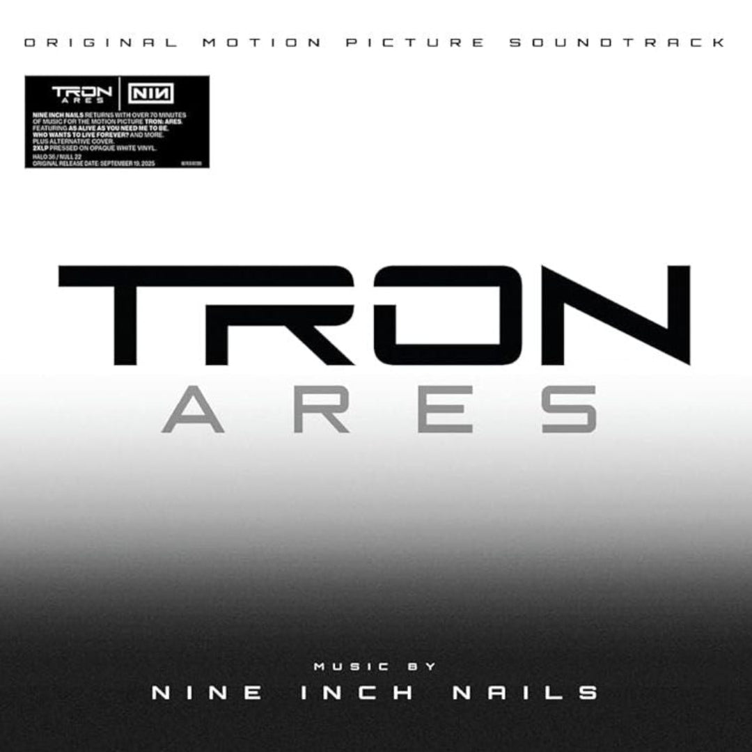 Nine Inch Nails TRON Ares 2LP white vinyl soundtrack cover artwork