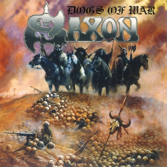 Saxon Dogs Of War LP silver vinyl album cover artwork