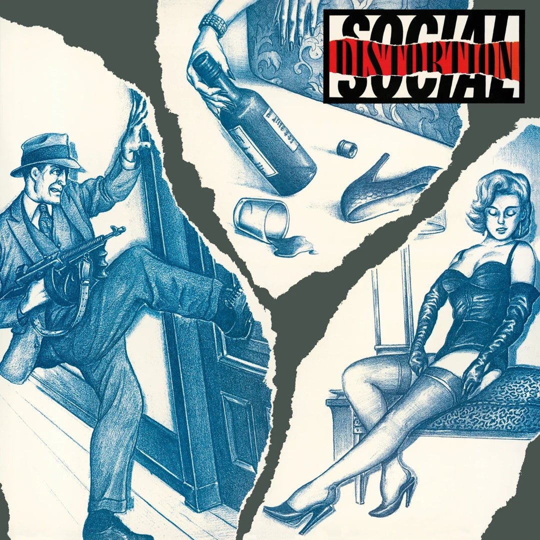 Social Distortion 1990 self titled LP marbled vinyl edition