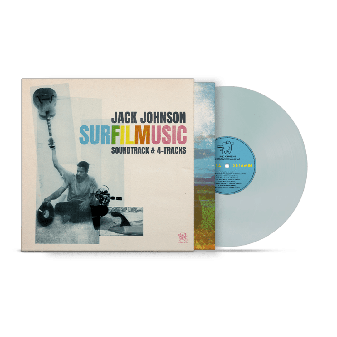 Jack Johnson LP Surfilmusic soda pop blue vinyl warm guitar and vocals album