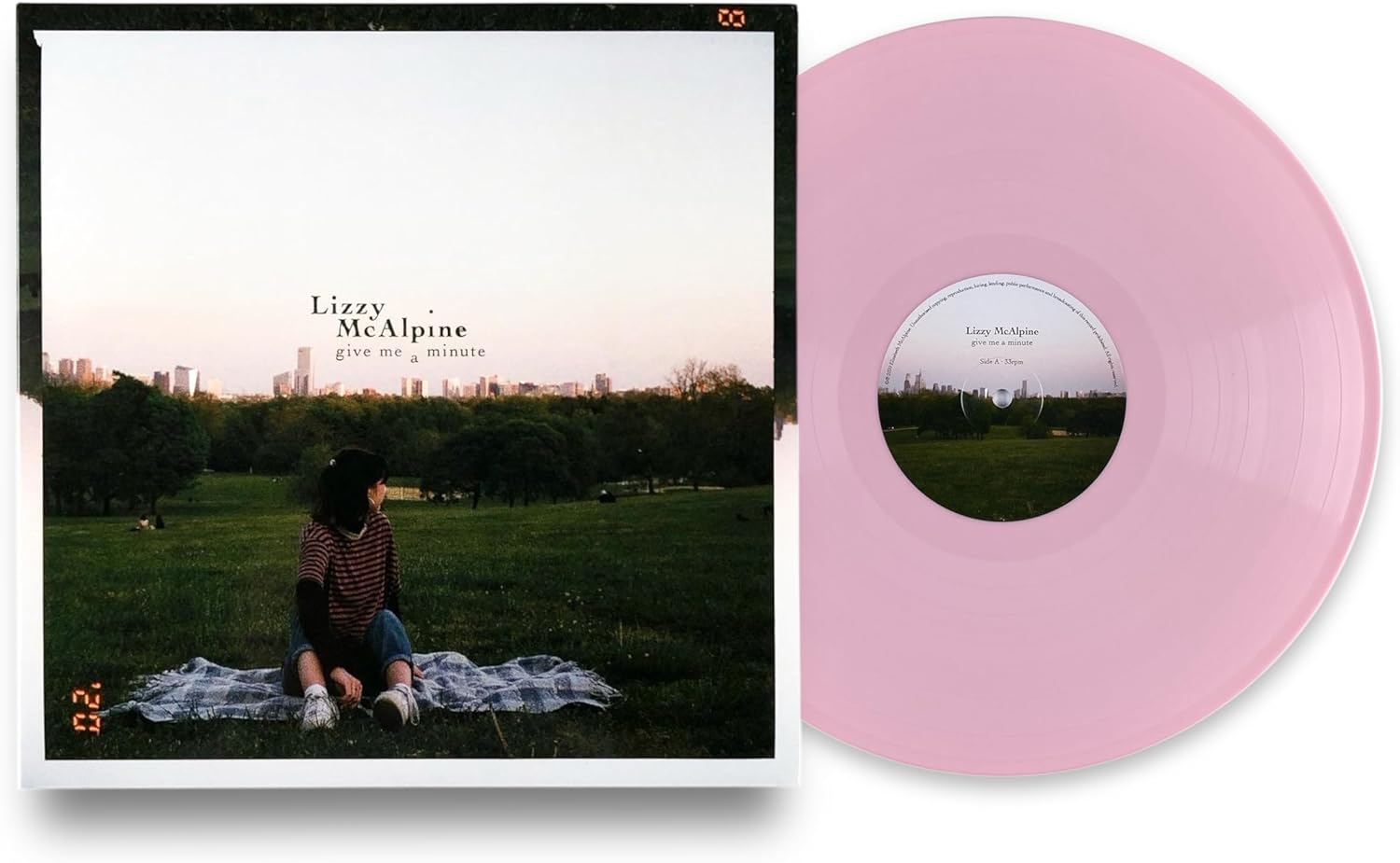 Lizzy McAlpine Give Me A Minute LP pink vinyl indie pop album cover art