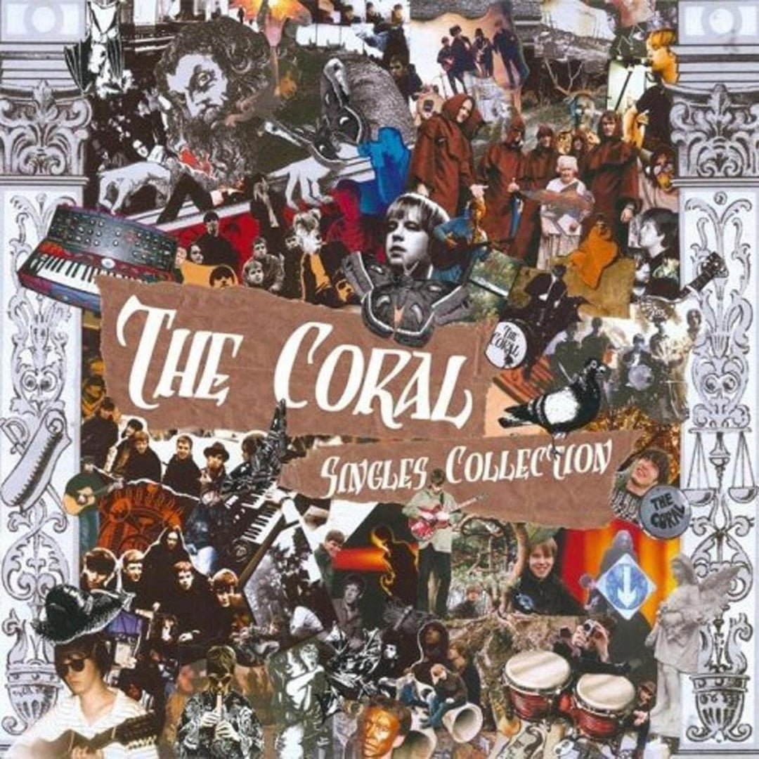 The Coral Singles Collection CD front cover with band artwork and album title displayed.