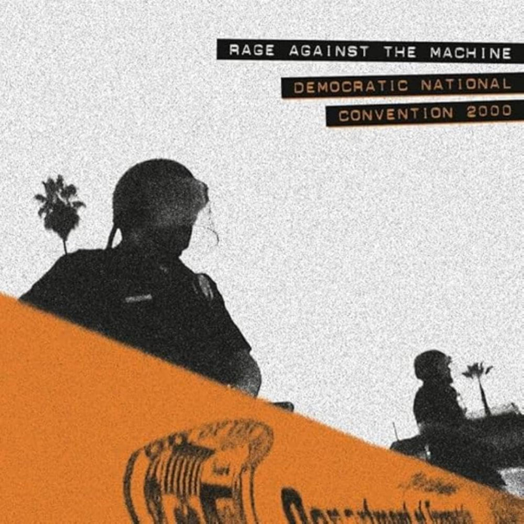 Rage Against The Machine DNC 2000 LP clear vinyl front cover with bold artwork.
