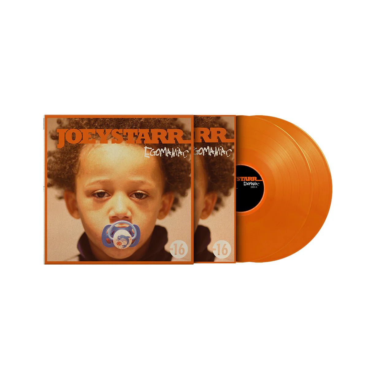 JoeyStarr Egomaniac double LP orange vinyl record sleeve artwork cover